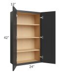 Madison Black Shaker 24x42 Wall Cabinet