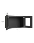 Madison Black Shaker 27x18 Decorative Wall Cabinet