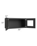 Madison Black Shaker 30x15 Decorative Wall Cabinet
