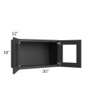 Madison Black Shaker 30x18 Decorative Wall Cabinet