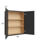 Madison Black Shaker 30x36 Wall Cabinet
