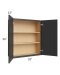 Madison Black Shaker 33x36 Wall Cabinet