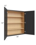 Madison Black Shaker 36x42 Wall Cabinet