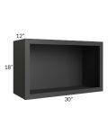 Madison Black Shaker 30" Wall Open Cabinet
