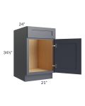 Midtown Indigo Shaker 21" Sink Base Cabinet