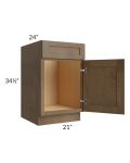 Midtown Mocha Shaker 21" Sink Base Cabinet