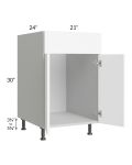 Milan White Matte 21" Sink Base Cabinet