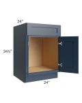 Midtown Blue Shaker 24" Sink Base Cabinet