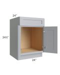 Asheville Grey Shaker 24" Sink Base Cabinet