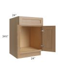Asheville Rift Oak Shaker 24" Sink Base Cabinet