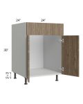 Milan Pecan 24" Sink Base Cabinet