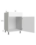 Euro Gloss White 24" Sink Base Cabinet with 1 door
