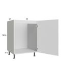 Euro Gloss White 24" Full Height Door Sink Base Cabinet with 1 Door