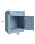 Sky Blue Shaker 27" Sink Base Cabinet