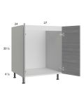 Euro Grey 27" Full Height Door Sink Base Cabinet