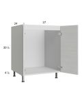 Euro White Grain 27" Full Height Door Sink Base Cabinet