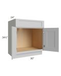 Tuscan Painted Grey 30" Sink Base Cabinet