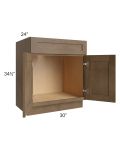 Midtown Mocha Shaker 30" Sink Base Cabinet
