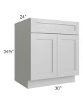 Midtown Painted Grey Shaker 30" Sink Base Cabinet