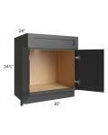Midtown Black Shaker 30" Sink Base Cabinet