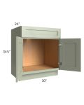 Midtown Pistachio Green Shaker 30" Sink Base Cabinet