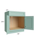 Midtown Mint Green Shaker 30" Sink Base Cabinet