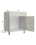 Milan Beige Matte 30" Sink Base Cabinet