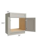 Stratton Light Grey Shaker 30" Sink Base Cabinet 