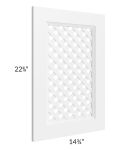 Dakota White Lattice Doors for 30" Base or Sink Base Cabinet