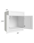 Providence White 30" Sink Base Cabinet