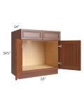 Phoenix Caramel Glaze 33" Sink Base Cabinet