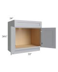 Asheville Grey Shaker 33" Sink Base Cabinet