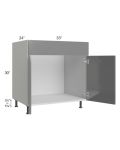Milan Grey Gloss 33" Sink Base Cabinet