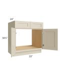 Stratton Khaki Shaker 33" Sink Base Cabinet 