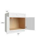 Charlotte White 33" Sink Base Cabinet
