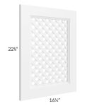 Dakota White Lattice Doors for 33" Base or Sink Base Cabinet