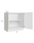 Venetian White Gloss 33" Full Height Door Sink Base Cabinet