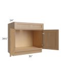Asheville Rift Oak Shaker 36" Sink Base Cabinet