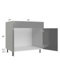 Milan Grey Gloss 36" Sink Base Cabinet