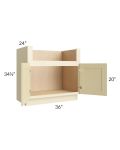 Phoenix Cream Glaze 36" Farm Sink Base Cabinet
