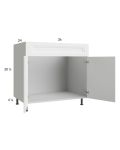 Harbor White 36" Sink Base Cabinet