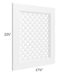 Providence White Lattice Doors for 36" Base or Sink Base Cabinet