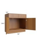 Portland Walnut 36" Sink Base Cabinet 