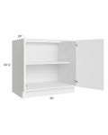 Venetian White Matte 36" Full Height Door Sink Base Cabinet