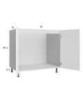Euro Gloss White 36" Full Height Door Sink Base Cabinet