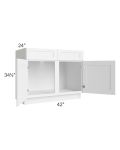 Aspen White Shaker 42" Sink Base Cabinet 
