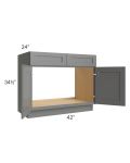 Stratton Dark Grey Shaker 42" Sink Base Cabinet - Out of stock through mid April