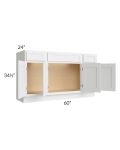 Stratus White 60" Sink Base Cabinet