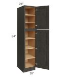 Charcoal Grey Shaker 18x84x24 Wall Pantry Cabinet