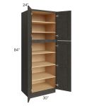 Charcoal Grey Shaker 30x84x24 Wall Pantry Cabinet